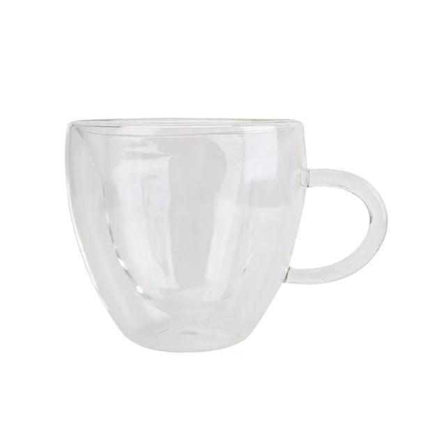 180ml/240ml 4.25/8.5oz Heart Love Shaped Tea Cups - Double Layer Glass